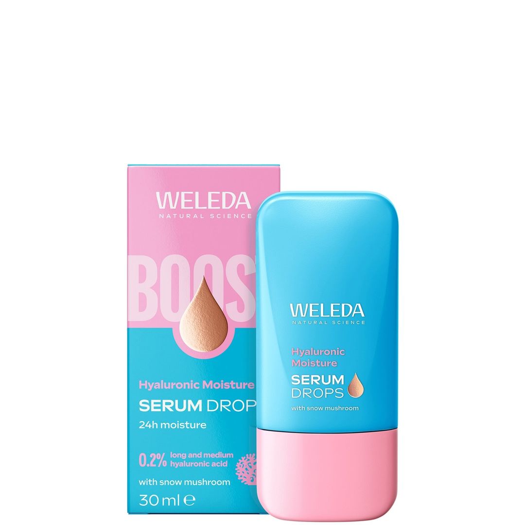 Weleda Hyaluronic Face Serum Drops with Snow Mushroom, Vegan, 30ml - Image 1