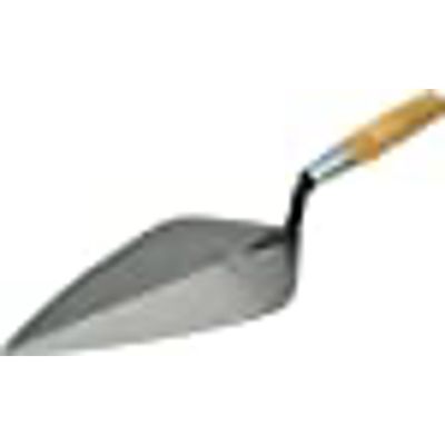 Marshalltown 34 Wide London Pattern Brick Trowel - Wooden Handle 11In - Black
