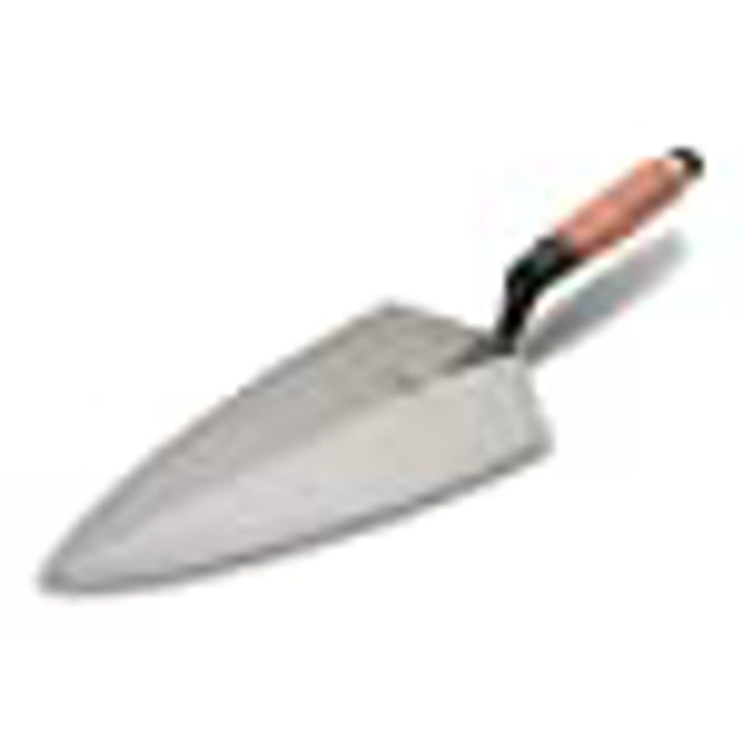 Marshalltown 19L Philadelphia Pattern Brick Trowel Leather Handle 12In - Black - Image 1