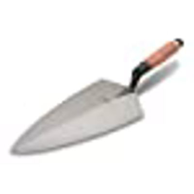 Marshalltown 19L Philadelphia Pattern Brick Trowel Leather Handle 12In - Black
