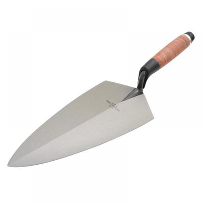 Marshalltown 19L Philadelphia Pattern Brick Trowel Leather Handle 12In - Black - Thumbnail 3