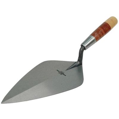 Marshalltown 34L Wide London Pattern Brick Trowel Leather Handle 12In - Black
