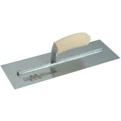 Marshalltown Mxs64 Cement Trowel Wooden Handle 14 X 4In - Black