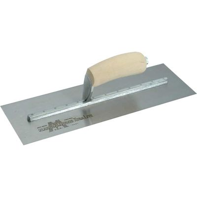 Marshalltown Mxs64 Cement Trowel Wooden Handle 14 X 4In - Black - Thumbnail 4