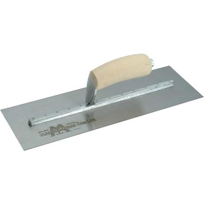 Marshalltown Mxs77 Cement Trowel Wooden Handle 18 X 4.1/2In - Black - Thumbnail 4