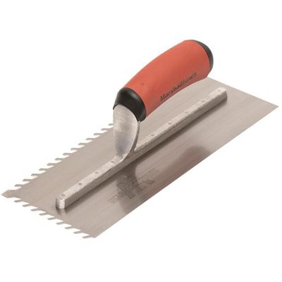 Marshalltown LayFlat 13mm Notch Trowel 11 x 4.1/2in - Black