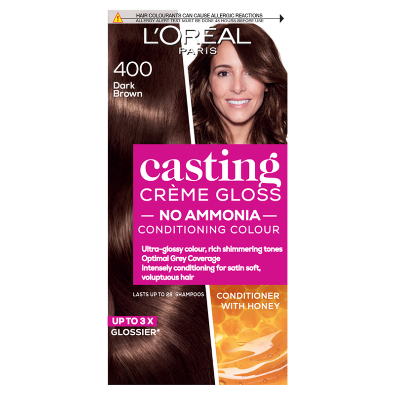 L'Oreal Paris Casting Creme Gloss Dark Brown 400 Semi Permanent Hair Dye - Image 1