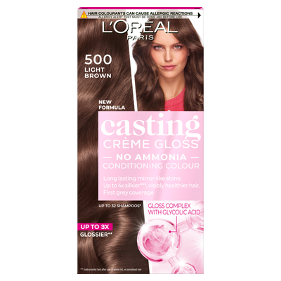 L'Oreal Paris Casting Crème Gloss Semi-Permanent Glossing Hair Dye | 500 Medium Brown, - Thumbnail 2