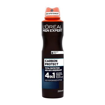 Men Expert Carbon Protect Deodorant 250ml - Black - Thumbnail 2
