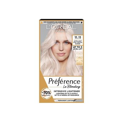 L'Oreal Paris Preference 11.11 Ultra-Light Cool Crystal Blonde Permanent Hair Dye - Black - Thumbnail 2