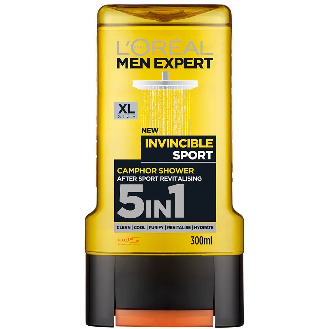 L'Oréal Men Expert Invincible Sport 5-in-1 Shower Gel 300ml - Image 1