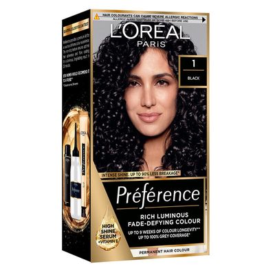 L'Oreal Paris Preference 1 Black Permanent Hair Dye - Black