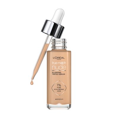 L'Oréal Paris True Match Nude Plumping Tinted Serum (Various Shades) - 4-5 Medium