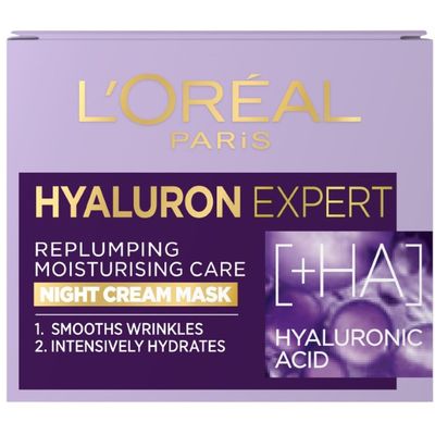 L'Oréal Paris Women's Hyaluron Expert Night Cream, Hyaluronic acid, 50ml in Misc - Thumbnail 2