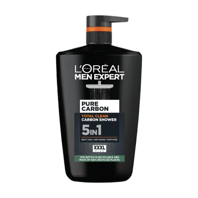 L'Oréal Men Expert Pure Carbon 5-in-1 Shower Gel Large XXL, Powered by Carbon, 1L - Thumbnail 2