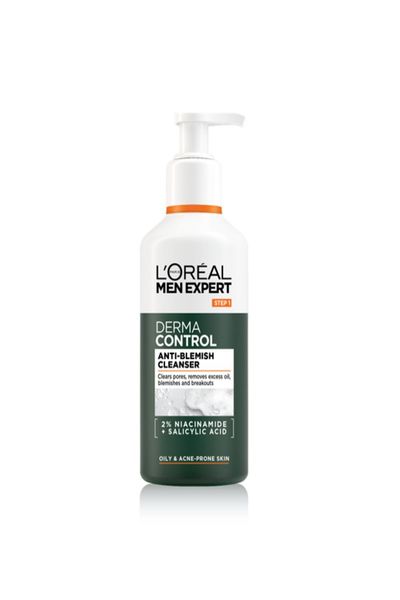 L'Oréal Men Expert Derma Control Purifying Cleansing Gel with 2% Salicylic acid + Niacinamide 260ml - Thumbnail 2