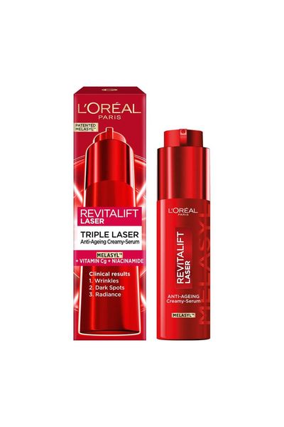 L'Oreal Paris Revitalift Triple Laser Anti-Ageing Creamy-Serum, Melasyl™ + Vitamin C + Niacinamide 50ml - Thumbnail 2
