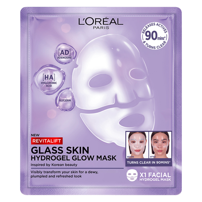 L'Oréal Paris Revitalift Filler Glass Skin Hydrogel Glow Mask Single Pack