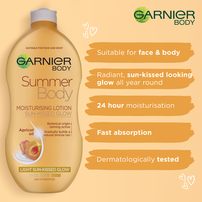 Garnier Summer Body Moisturising Lotion Sunkissed Glow - Gold