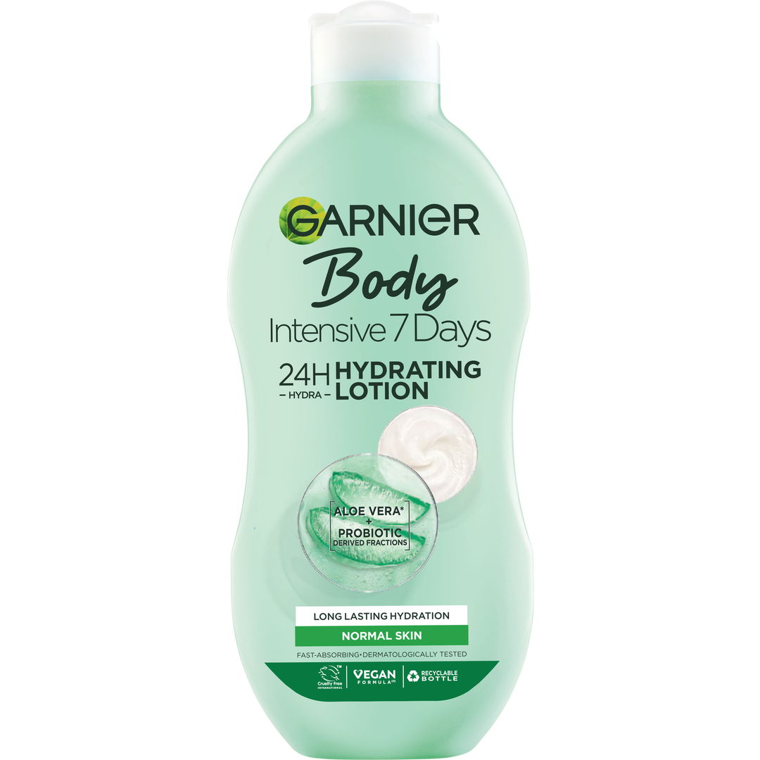 Garnier Intensive 7 Days Aloe Vera Probiotic Extract Body Lotion Normal Skin 400ml - Image 1