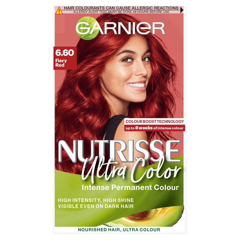 Garnier Nutrisse Permanent Hair Dye (Various Shades) - 6.60 Ultra Fiery Red - Image 1