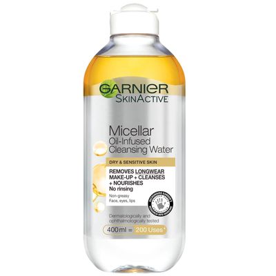 Garnier Micellar Water Oil Infused Facial Cleanser and Makeup Remover 400ml - Thumbnail 2