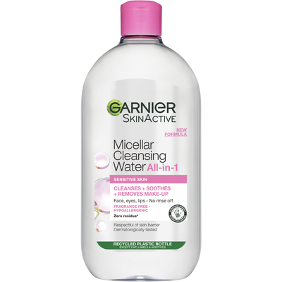 Garnier Micellar Water Facial Cleanser and Makeup Remover for Sensitive Skin 700ml - Thumbnail 2