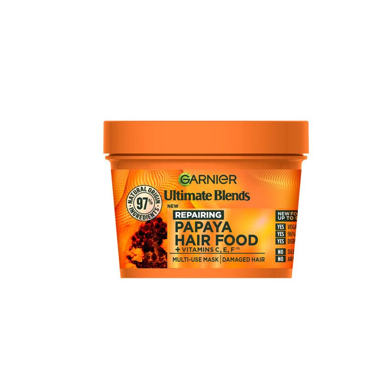 Garnier Hair Food Multi-Use Mask, Strengthening Papaya, For Damaged Hair 400ml - Image 1