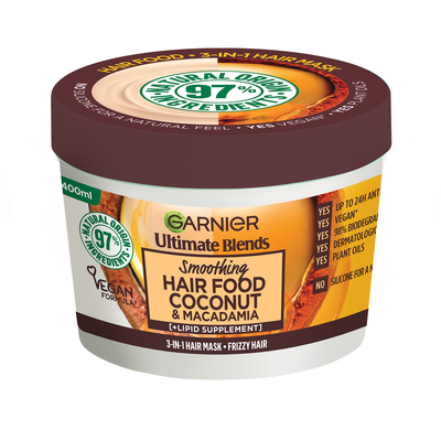 Garnier Ultimate Blends Smoothing Coconut and Macadamia Hair Food - Brown