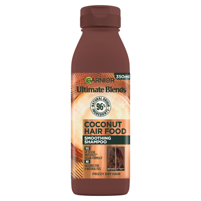 Garnier Ultimate Blends Smoothing Hair Food Coconut Shampoo For Frizzy Hair 350ml - Thumbnail 2