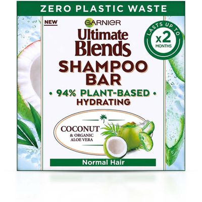 Garnier Ultimate Blends Hydrating Coconut & Organic Aloe Vera Shampoo Bar 60g - White - Thumbnail 2