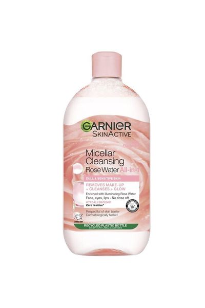 Garnier Micellar Rose Water Facial Cleanser For Dull Skin 700ml, Cleanse & Glow | Size: 700ml - Thumbnail 2