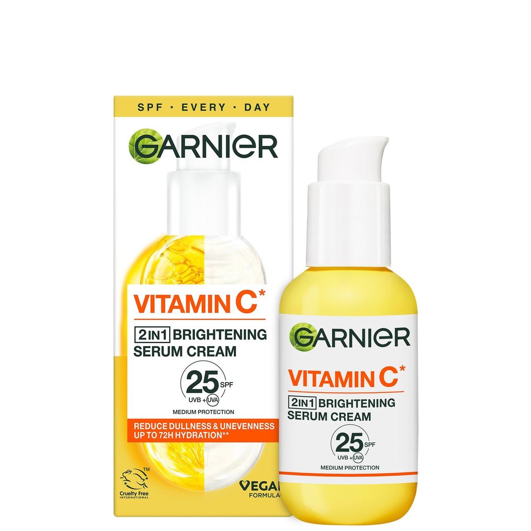 Garnier Vitamin C Serum Cream with 20% Vitamin C and SPF25 50ml - Image 1
