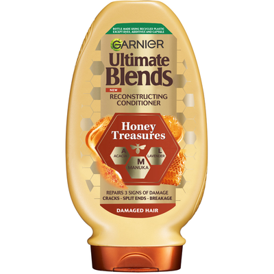 Garnier Ultimate Blends Honey Treasures Conditioner AML Acacia + Lavender + Manuka, 400ml - Thumbnail 2