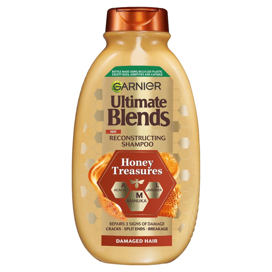 Garnier Ultimate Blends Honey Treasures Shampoo, AML Acacia + Manuka + Lavender, 400ml - Image 1