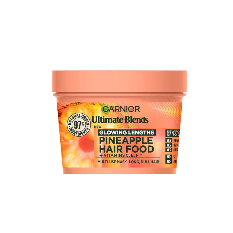 Garnier Ultimate Blends Pineapple 3-in-1 Glowing Hair Mask Duo - Image 1