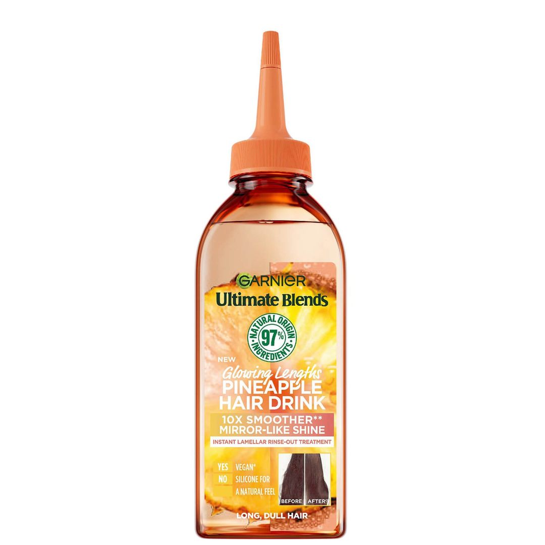 Garnier Ultimate Blends Glowing Lengths Pineapple Hair Drink Liquid Conditioner for Long Dull Hair 200ml - Image 1
