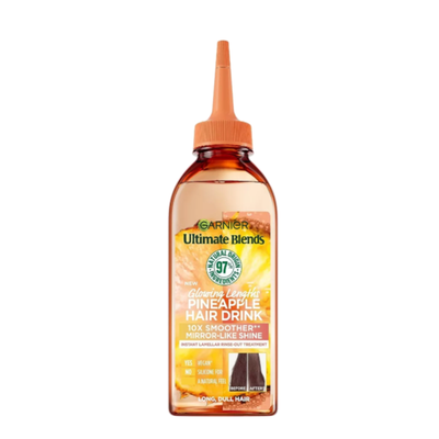 Garnier Ultimate Blends Glowing Lengths Pineapple Hair Drink Liquid Conditioner for Long Dull Hair 200ml - Thumbnail 2