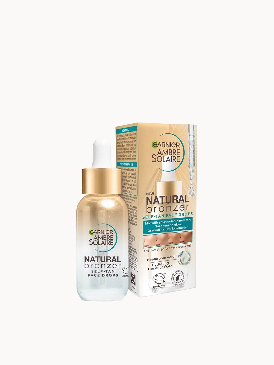 Garnier Ambre Solaire Natural Bronzer Self Tan Drops for Face 30ml - Image 1