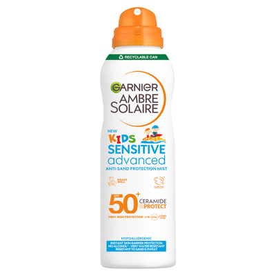 Garnier Ambre Solaire Kids' SPF 50+ Sensitive Advanced Anti-Sand Mist 150ml - Thumbnail 2