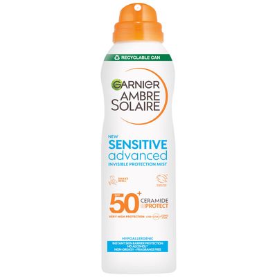 Garnier Ambre Solaire SPF 50+ Sensitive Advanced Dry Mist Sun Spray 150ml - Thumbnail 2