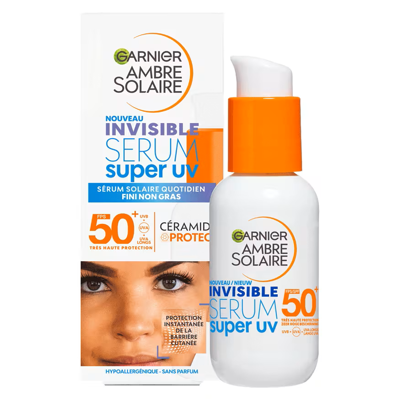 Garnier Ambre Solaire SPF 50+ Super UV Invisible Face Serum 30ml - Image 1