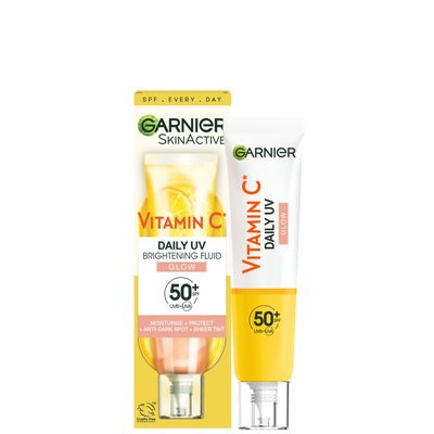 Garnier Vitamin C Daily UV Brightening Fluid Glow SPF 50+ 40ml - Thumbnail 2