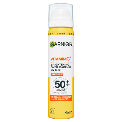 Garnier Vitamin C Brightening Over Make-Up UV Mist Invisible with SPF50+ and Vitamin C 75ml - Thumbnail 2