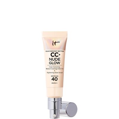 IT Cosmetics CC+ and Nude Glow Lightweight Foundation and Glow Serum with SPF40 32ml (Various Shades) - Fair Ivory