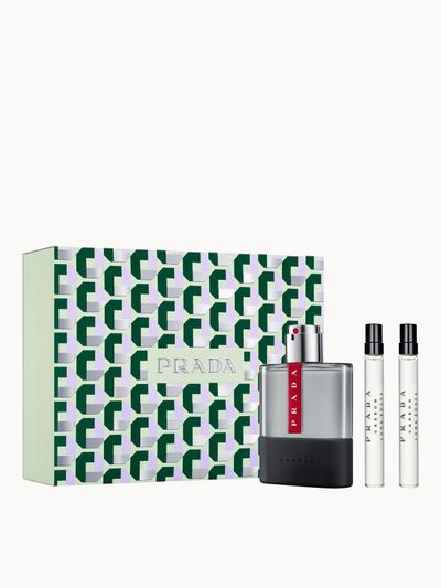 Prada Men's Luna Rossa Carbon Eau de Toilette 100ml & 2X Luna Rossa Carbon Eau de Toilette 10ml Gift Set in Misc - Thumbnail 2