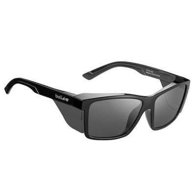 Bolle Safety STK42N20E Stks 420 Black Gloss Frame Safety Glasses - Smoke
