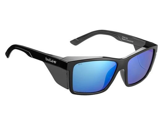 Bolle, STKS 420, Safety Glasses, Black Gloss Frame, Flash Lens - Black