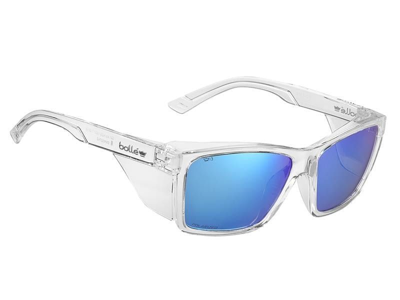 Bolle, STKS 420, Crystal Frame Safety Glasses, Flash Lens - Blue - Image 1
