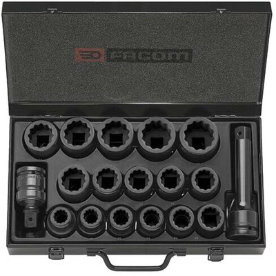 Facom 16 Piece 3/4" Drive Bi Hex Impact Socket Set Metric 3/4"